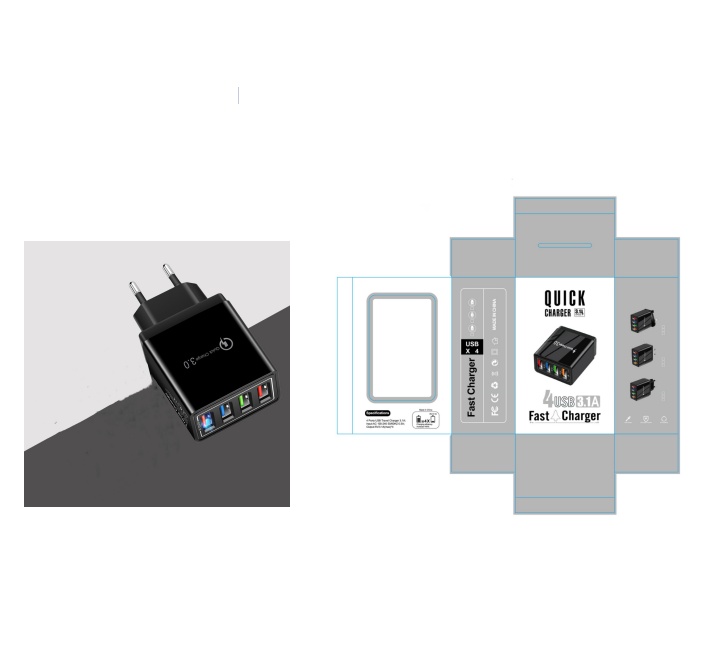 USB Charger Quick Charge 3.0 4 Phone Adapter For Tablet Portable Wall Mobile Charger Fast Charger - image 34