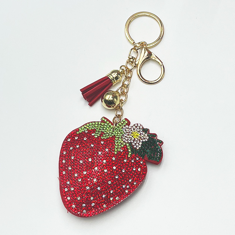 New Diamond-encrusted Strawberry Keychain - image 3