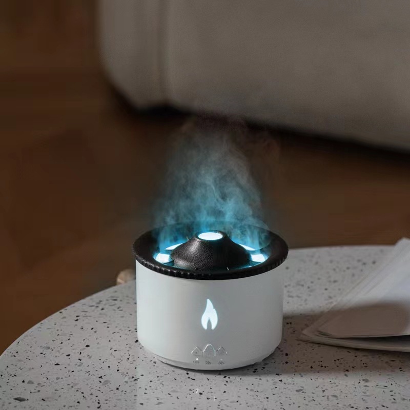 New Creative Ultrasonic Essential Oil Humidifier Volcano Aromatherapy Machine Spray Jellyfish Air Flame Humidifier Diffuser - image 30