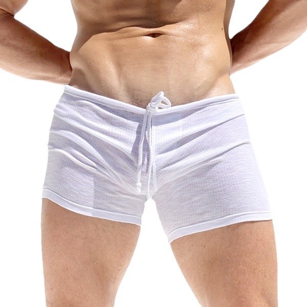 Men's Fitness Tight Lace-up Striped Shorts - image 10