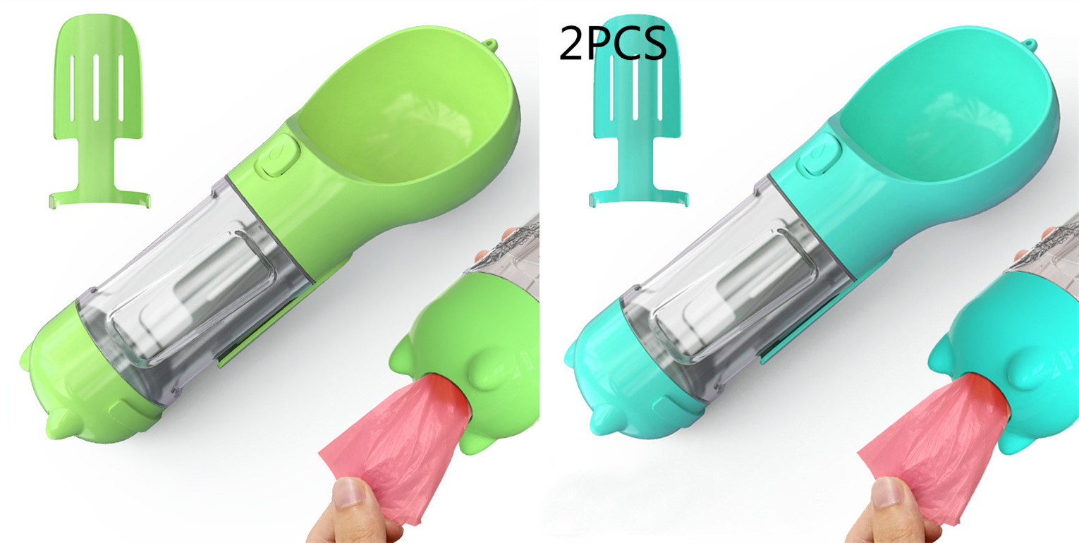 Pet Water Bottle Feeder Bowl Garbage Bag Storage Portable Pet Outdoor Travel 3 In 1 Dog Water Bottle - image 43