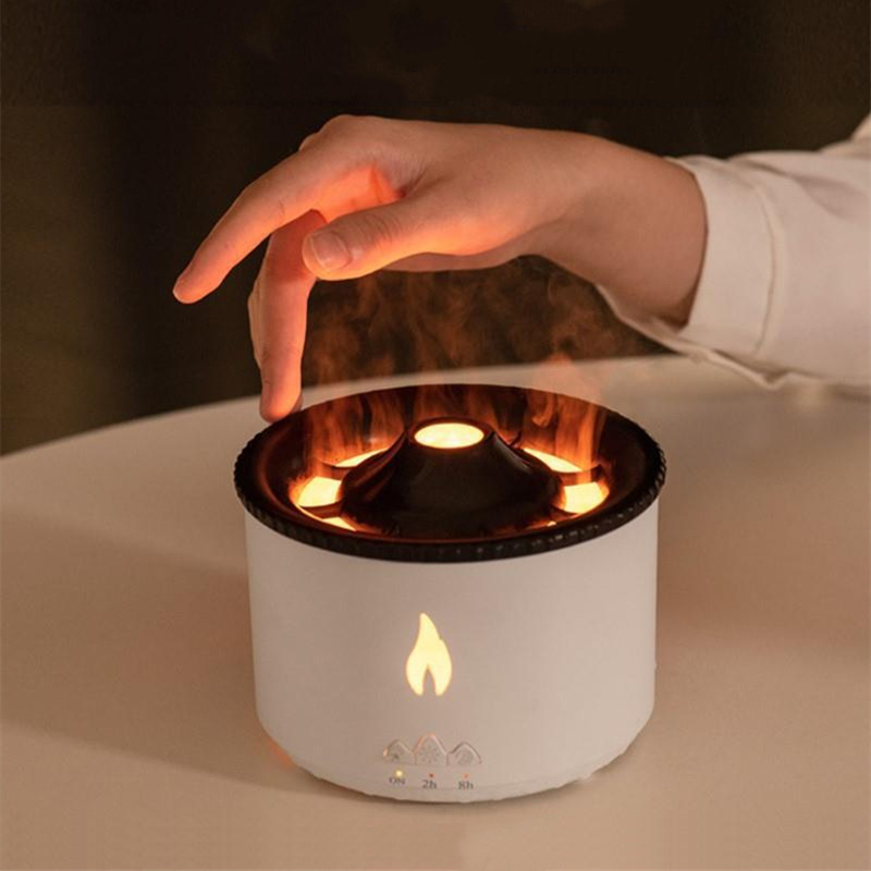 New Creative Ultrasonic Essential Oil Humidifier Volcano Aromatherapy Machine Spray Jellyfish Air Flame Humidifier Diffuser - image 6