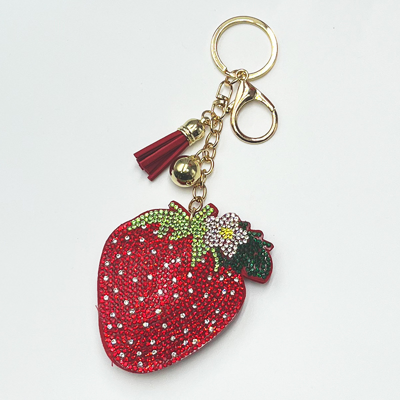 New Diamond-encrusted Strawberry Keychain - image 2