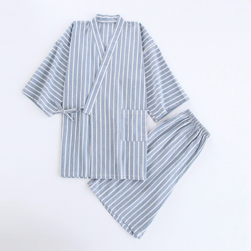 Washed Cotton Thin Striped Pajamas - image 10