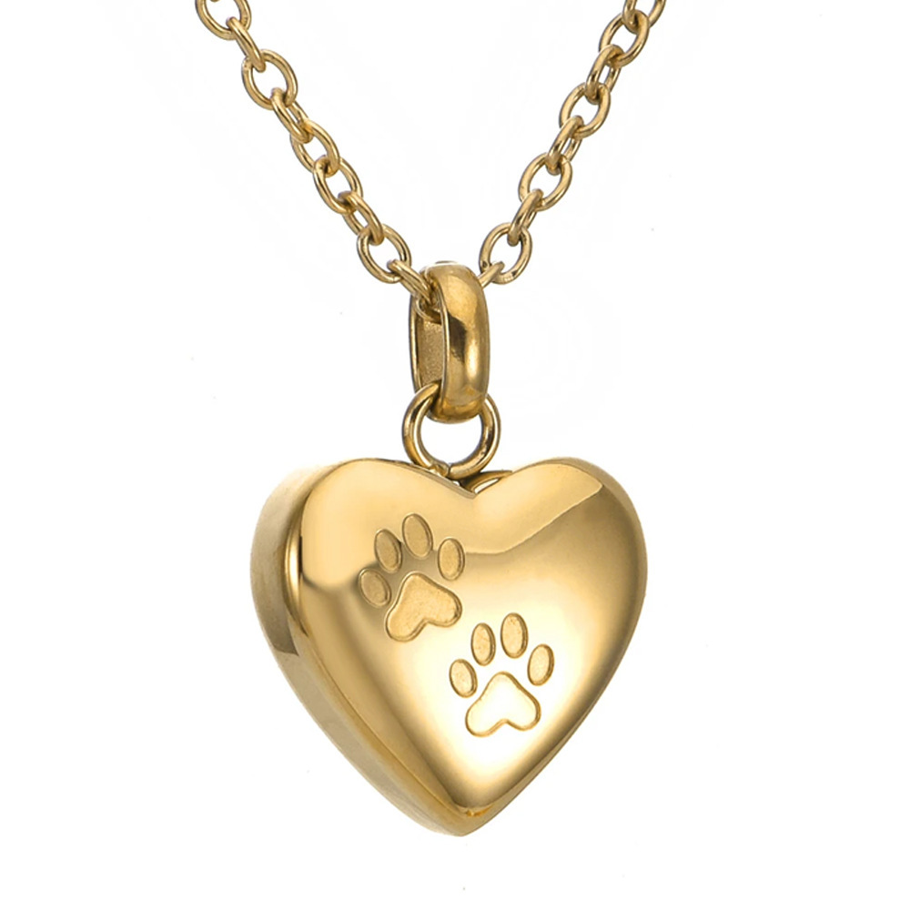Stainless Steel Heart-shaped Openable Memorial Pendant - image 10
