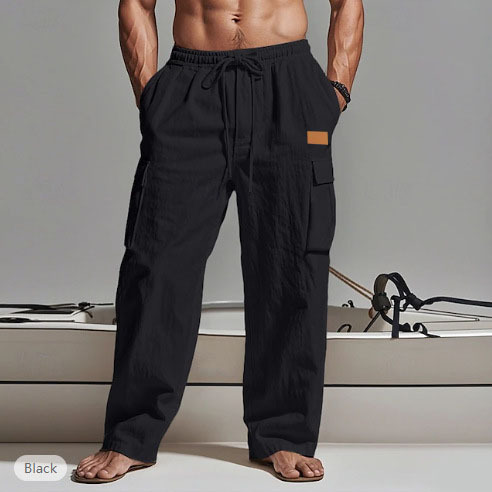 American-style Mens Cotton-linen Four-season Thin Breathable Workwear With Multiple Pockets - image 34