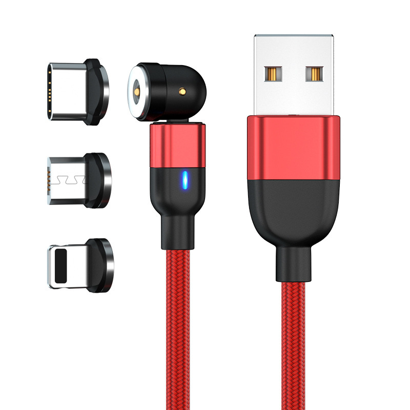 Data Cable 540 Degree Blind Suction Round Magnetic Charging Cable Three-in-one Bent Magnetic Cable - image 8