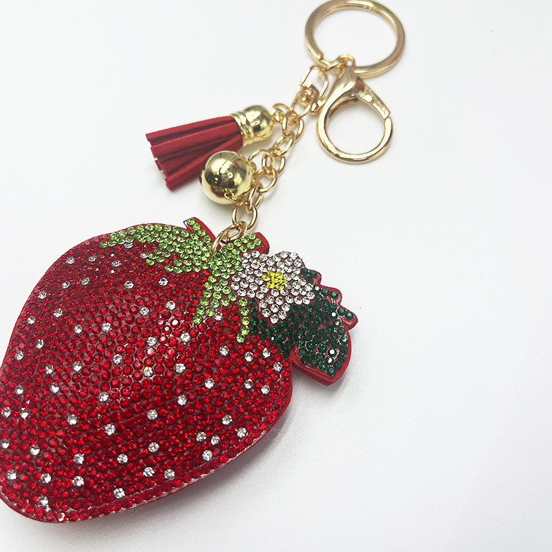New Diamond-encrusted Strawberry Keychain - image 4