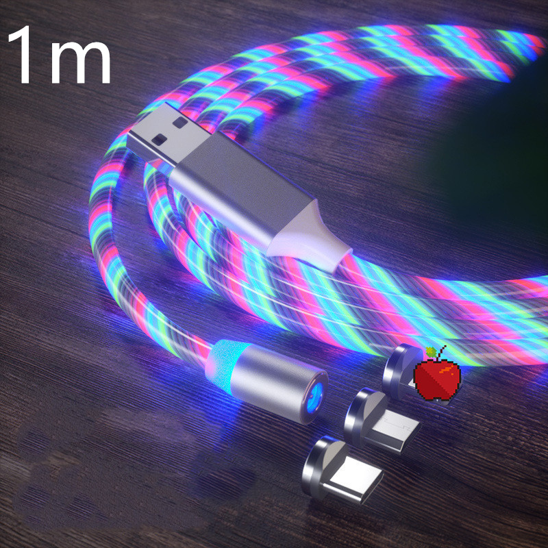 Magnetic Charging Cable Streamer Fast Charging Cable Lighting Micro USB Cable LED Magnet Charger Type-C Cable - image 31