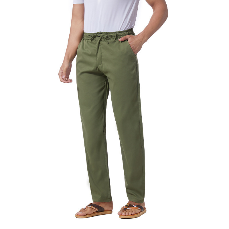 New Mens Solidcolor Linen Cotton Looseit Casual Pants - image 21