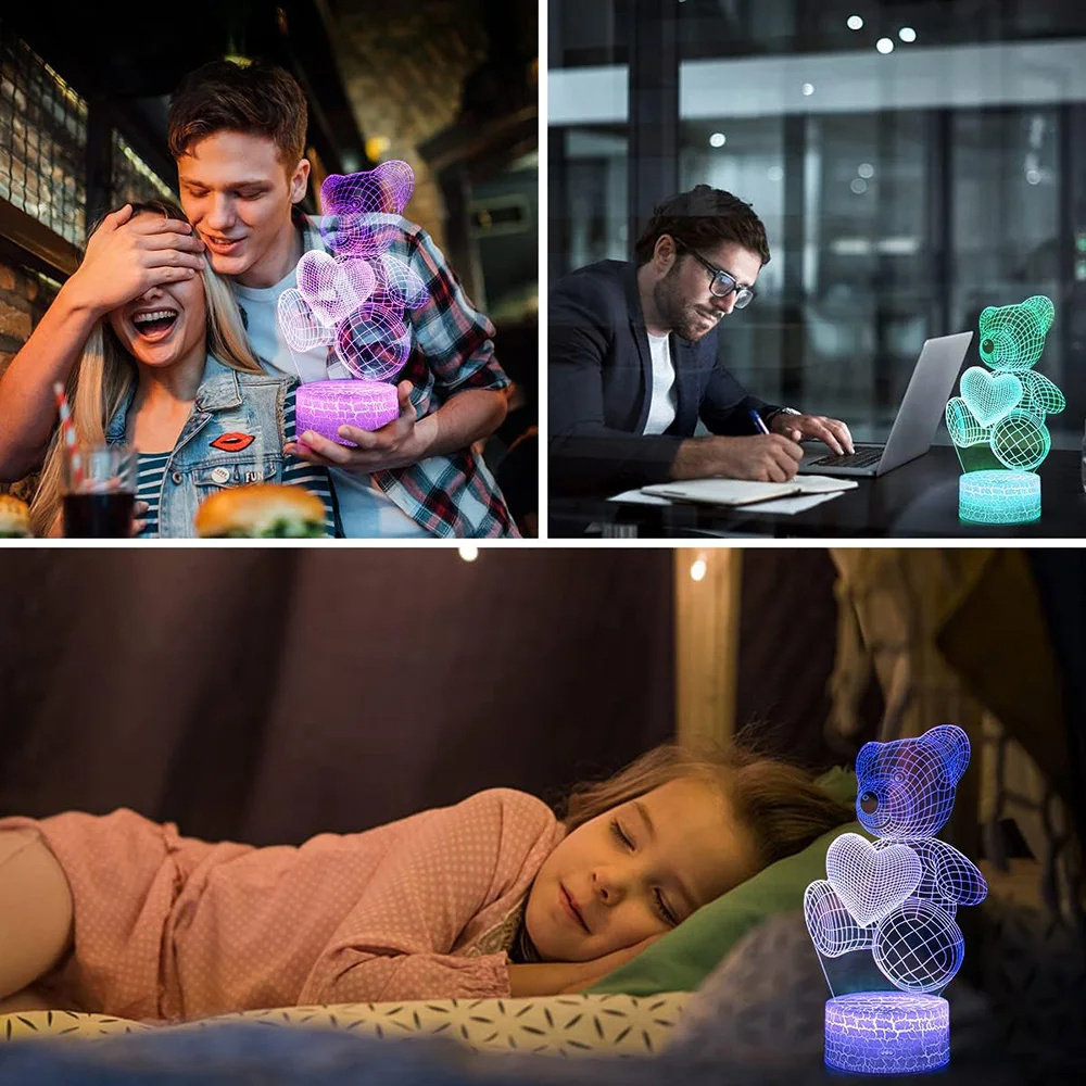 3D Lamp Acrylic USB LED Night Lights Neon Sign Lamp Xmas Christmas Decorations For Home Bedroom Birthday Decor Valentines Day Gifts - image 5