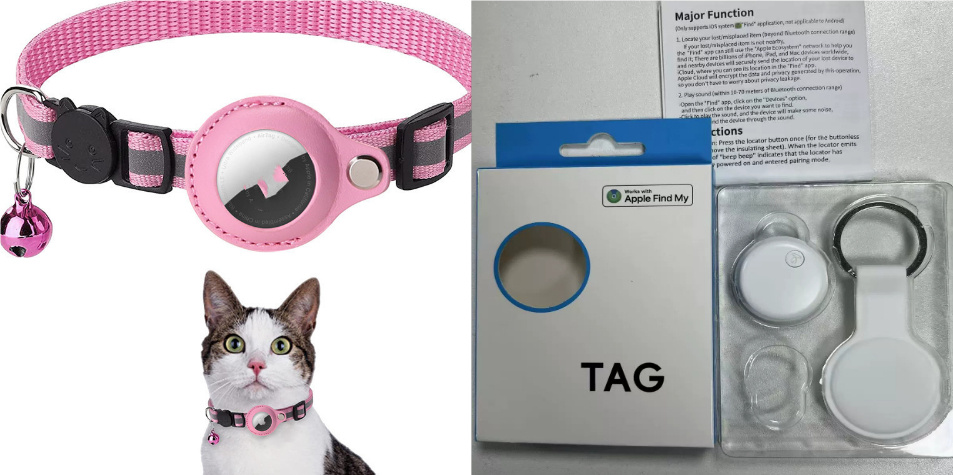 Reflective Collar Waterproof Holder Case For Airtag Air Tag Airtags Protective Cover Cat Dog Kitten Puppy Nylon Collar - image 15