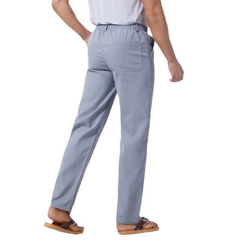 New Mens Solidcolor Linen Cotton Looseit Casual Pants - image 5
