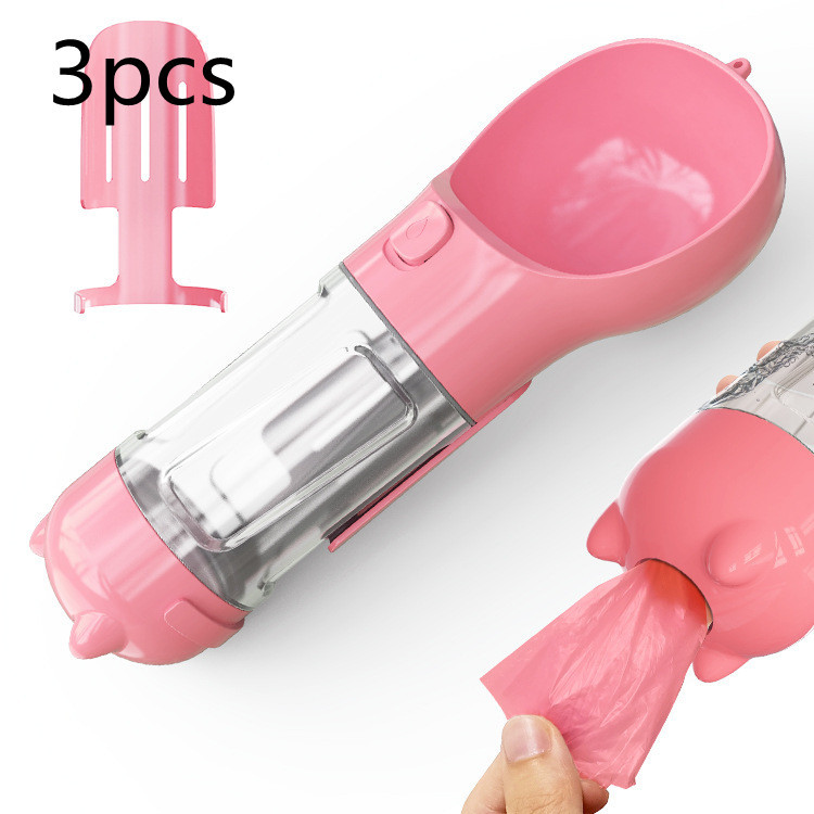 Pet Water Bottle Feeder Bowl Garbage Bag Storage Portable Pet Outdoor Travel 3 In 1 Dog Water Bottle - image 28