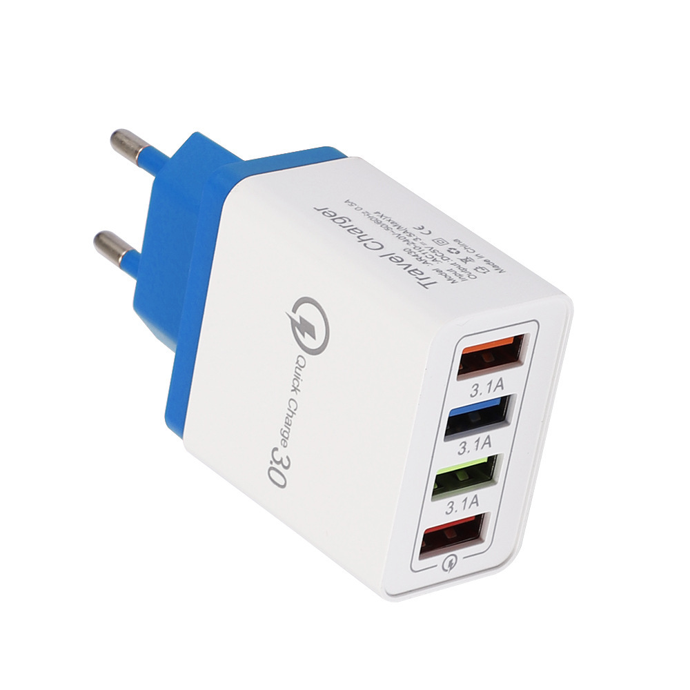 USB Charger Quick Charge 3.0 4 Phone Adapter For Tablet Portable Wall Mobile Charger Fast Charger - image 15