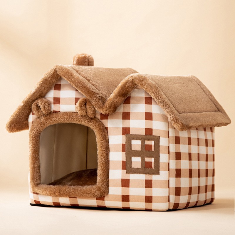Foldable Dog House Pet Cat Bed Winter Dog Villa Sleep Kennel Removable Nest Warm Enclosed Cave Sofa Pets Supplies - image 11