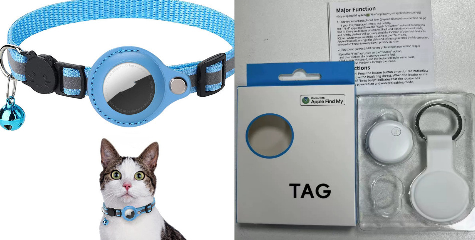 Reflective Collar Waterproof Holder Case For Airtag Air Tag Airtags Protective Cover Cat Dog Kitten Puppy Nylon Collar - image 12