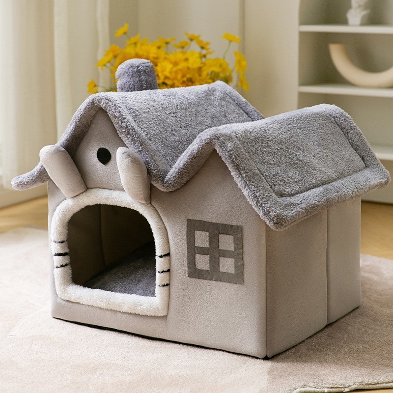 Foldable Dog House Pet Cat Bed Winter Dog Villa Sleep Kennel Removable Nest Warm Enclosed Cave Sofa Pets Supplies - image 14