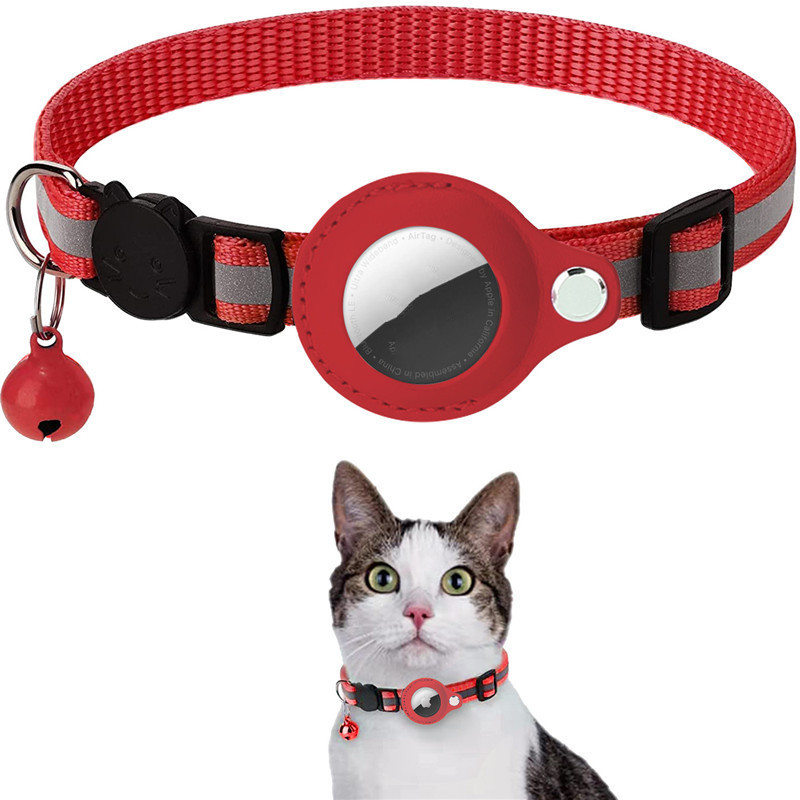 Reflective Collar Waterproof Holder Case For Airtag Air Tag Airtags Protective Cover Cat Dog Kitten Puppy Nylon Collar - image 8