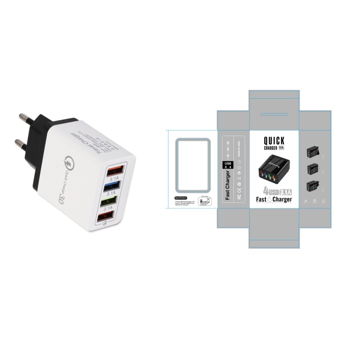 USB Charger Quick Charge 3.0 4 Phone Adapter For Tablet Portable Wall Mobile Charger Fast Charger - image 37
