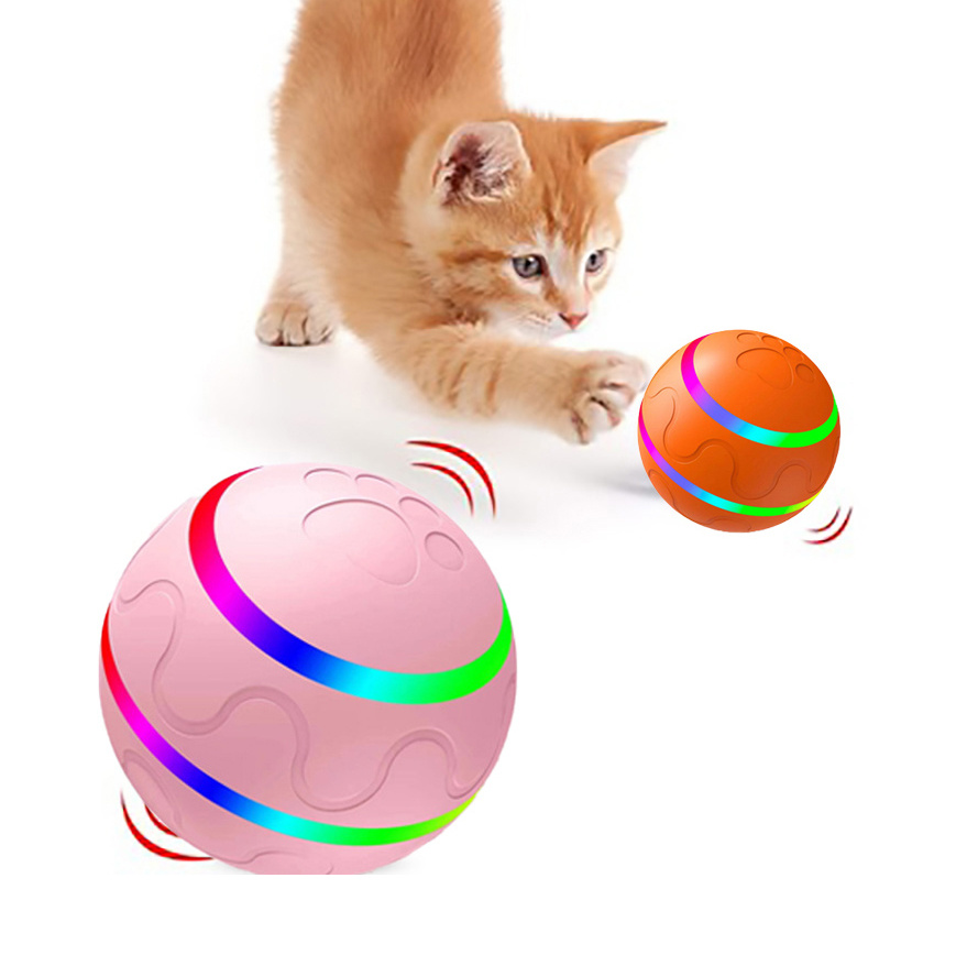 Pet New Cat Wicked Ball Toy Intelligent Ball USB Cat Toys Self Rotating Ball Automatic Rotation Ball - image 2