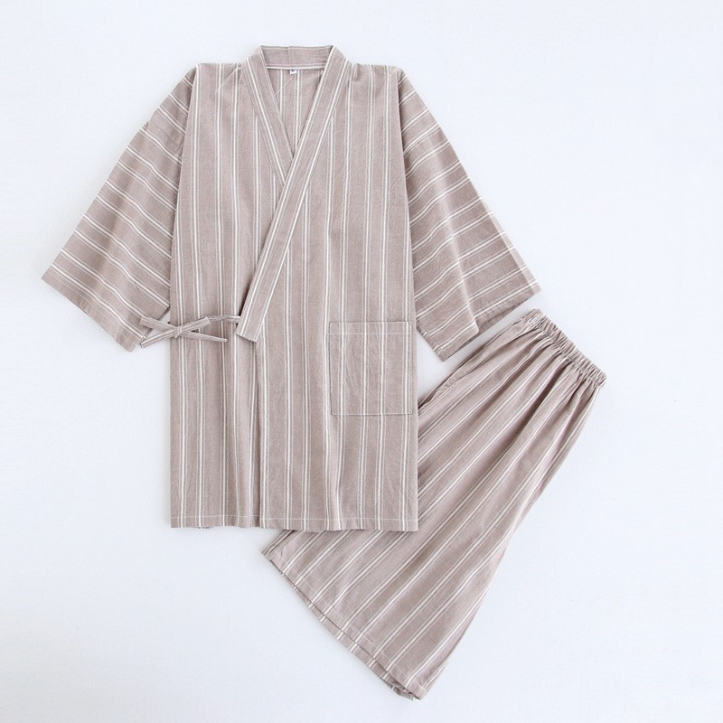 Washed Cotton Thin Striped Pajamas - image 14