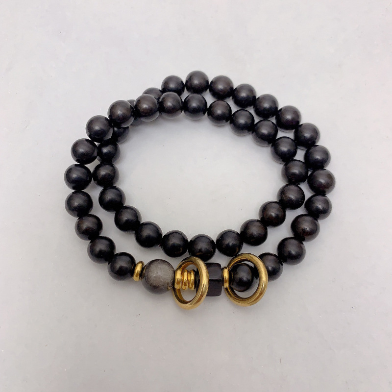 Ebony Double-layer Bracelet, Niche Ethnic Style For Men And Women - image 5