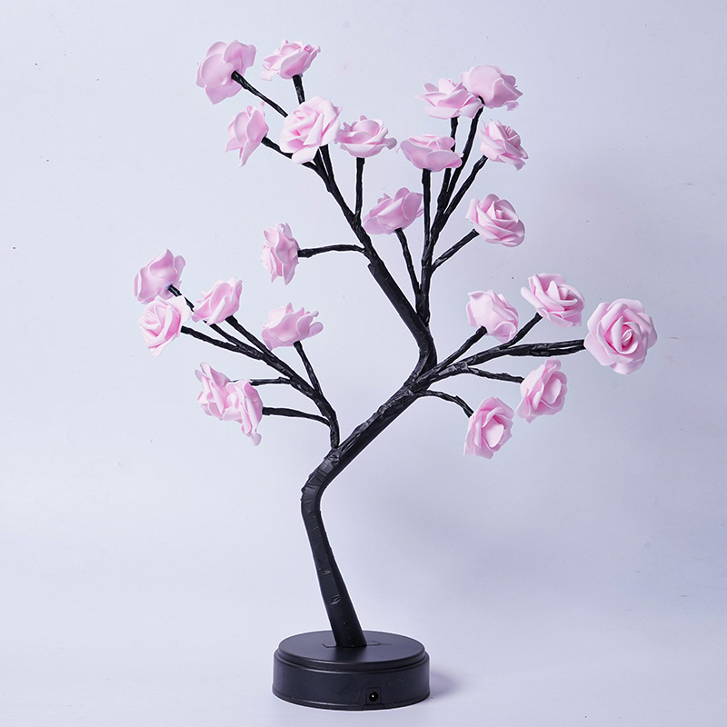 Table Lamp Flower Tree Rose Lamps Fairy Desk Night Lights USB Operated Gifts For Wedding Valentine Christmas Decoration - image 18