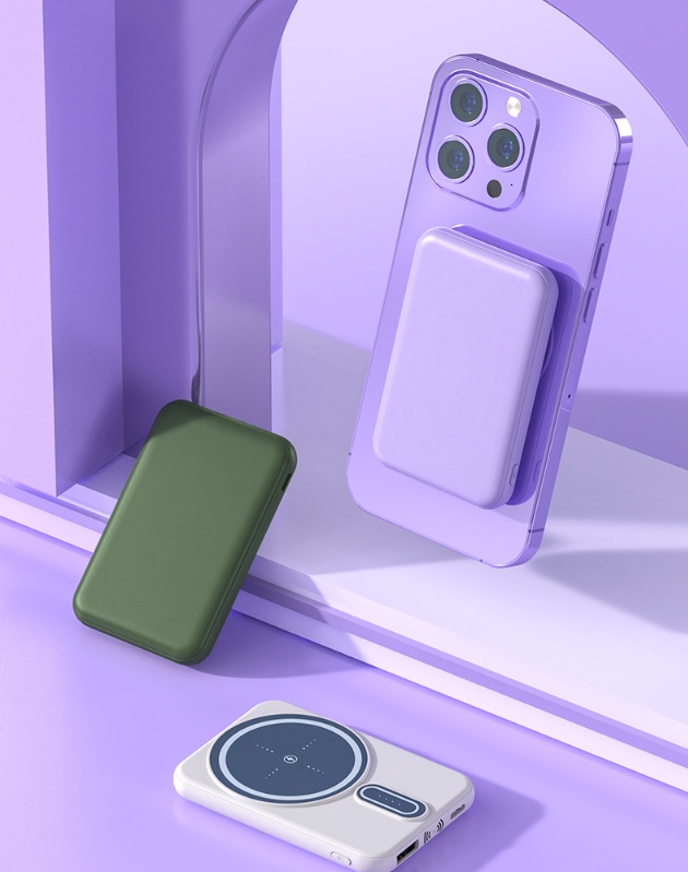 Magnetic Suction Charging Bank Wireless Charging Bank Mobile Power Supply - image 2