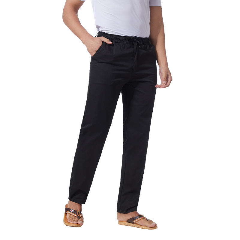 New Mens Solidcolor Linen Cotton Looseit Casual Pants - image 48