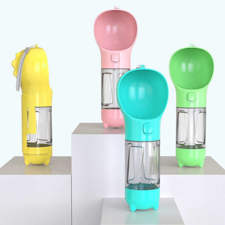 Pet Water Bottle Feeder Bowl Garbage Bag Storage Portable Pet Outdoor Travel 3 In 1 Dog Water Bottle - image 2