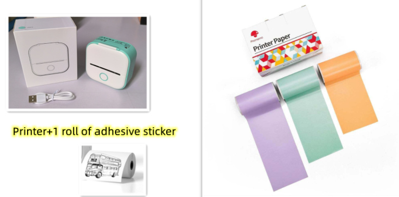 Portable Mini Thermal Label Printer Home Photo Printer Student Wrong Question Printer Bluetooth-compatible Mini Label Printer Price Tag - image 27
