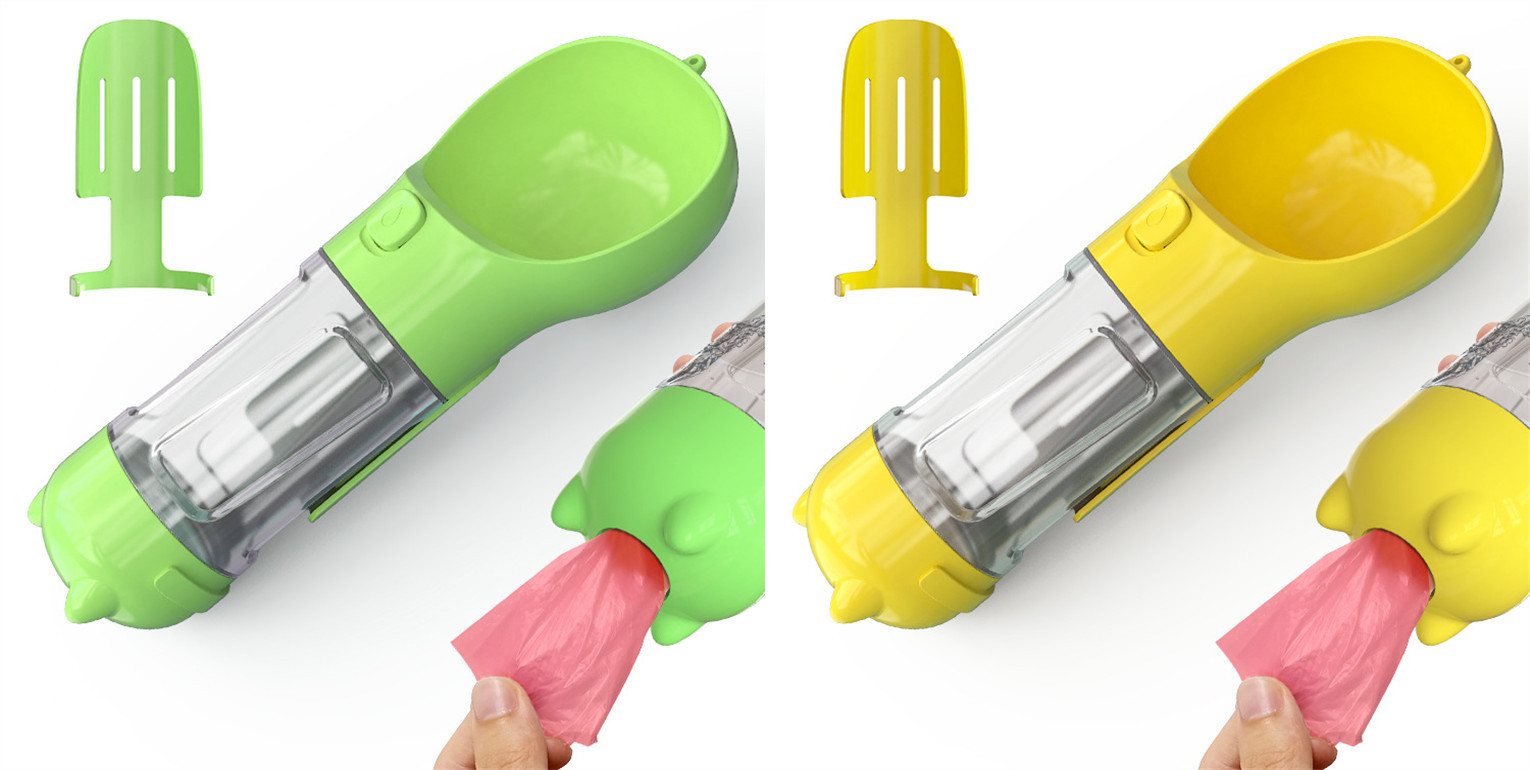 Pet Water Bottle Feeder Bowl Garbage Bag Storage Portable Pet Outdoor Travel 3 In 1 Dog Water Bottle - image 54
