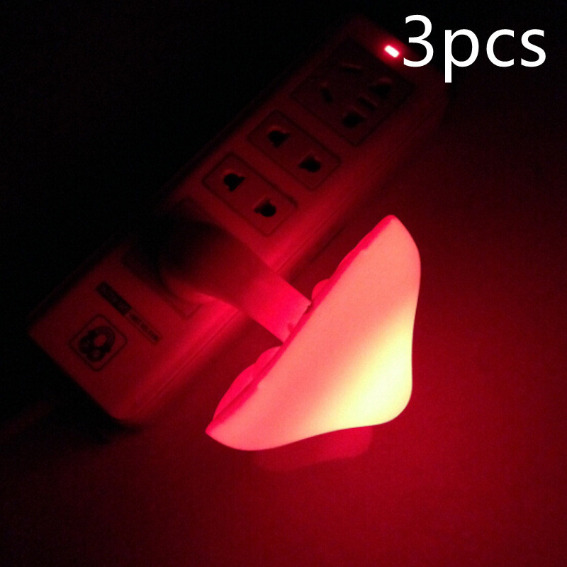 LED Night Light Mushroom Wall Socket Lamp EU US Plug Warm White Light-control Sensor Bedroom Light Home Decoration - image 12
