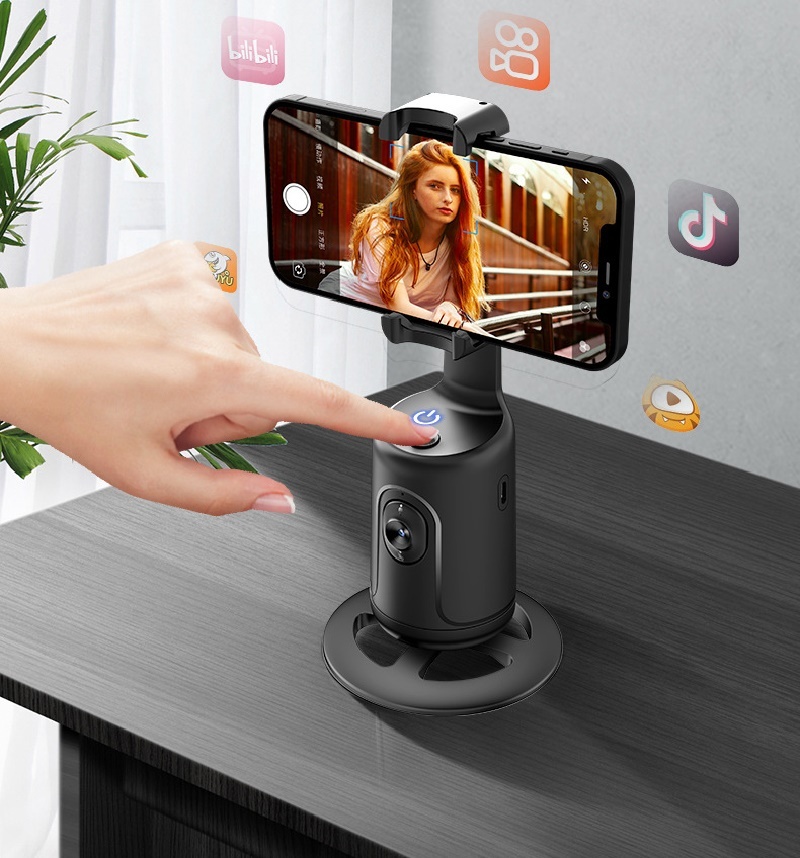 360 Auto Face Tracking Gimbal AI Smart Gimbal Face Tracking Auto Phone Holder For Smartphone Video Vlog Live Stabilizer Tripod - image 5