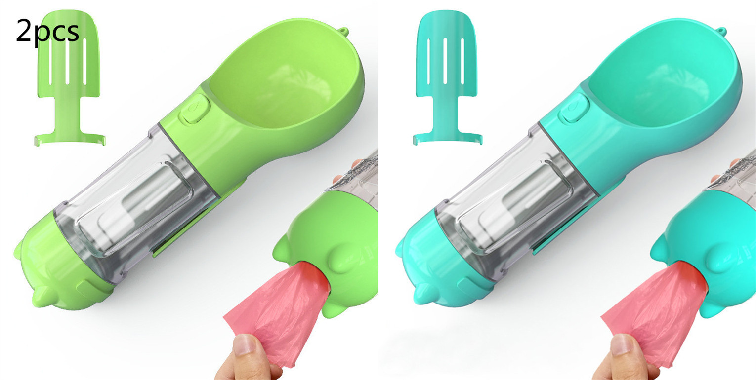 Pet Water Bottle Feeder Bowl Garbage Bag Storage Portable Pet Outdoor Travel 3 In 1 Dog Water Bottle - image 27
