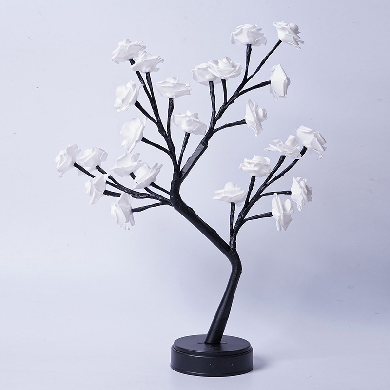 Table Lamp Flower Tree Rose Lamps Fairy Desk Night Lights USB Operated Gifts For Wedding Valentine Christmas Decoration - image 20