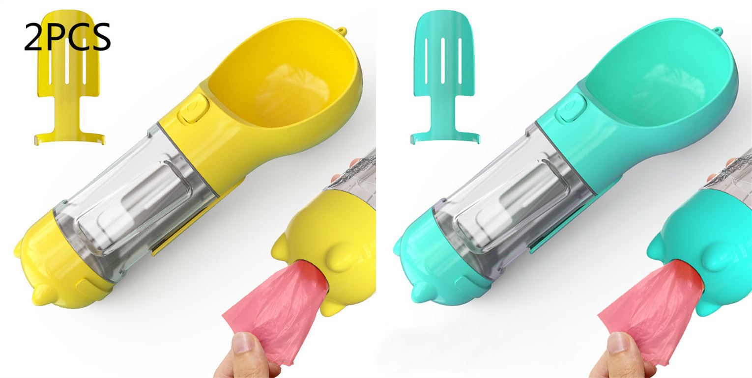 Pet Water Bottle Feeder Bowl Garbage Bag Storage Portable Pet Outdoor Travel 3 In 1 Dog Water Bottle - image 34