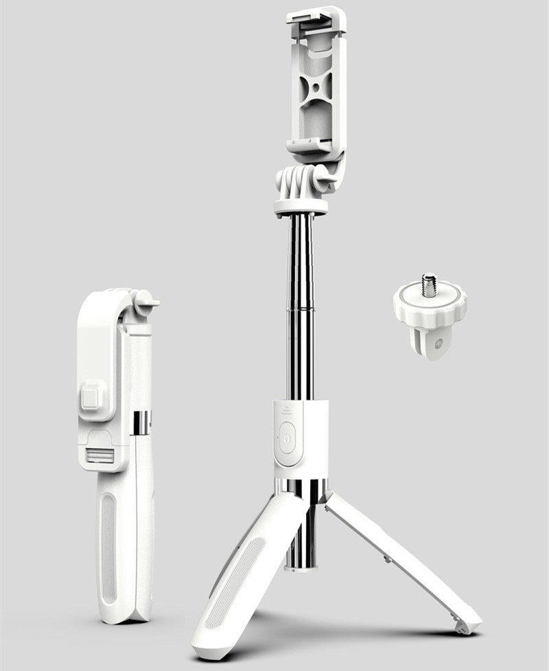 Compatible with Apple, Tripod Selfie Stick Mobile Universal Live Triangle Bracket One Bluetooth Selfie Artifact - image 16