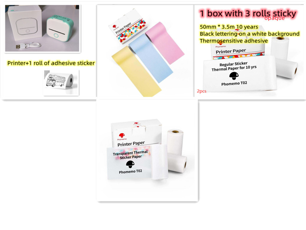 Portable Mini Thermal Label Printer Home Photo Printer Student Wrong Question Printer Bluetooth-compatible Mini Label Printer Price Tag - image 15