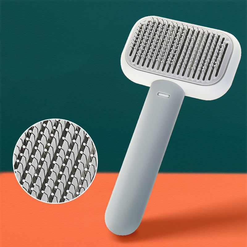 New Pet Cat Dog Hair Brush Hair Massage Comb Open-Knot Brush Grooming Cleaning Tool Stainless Steel Comb - image 4
