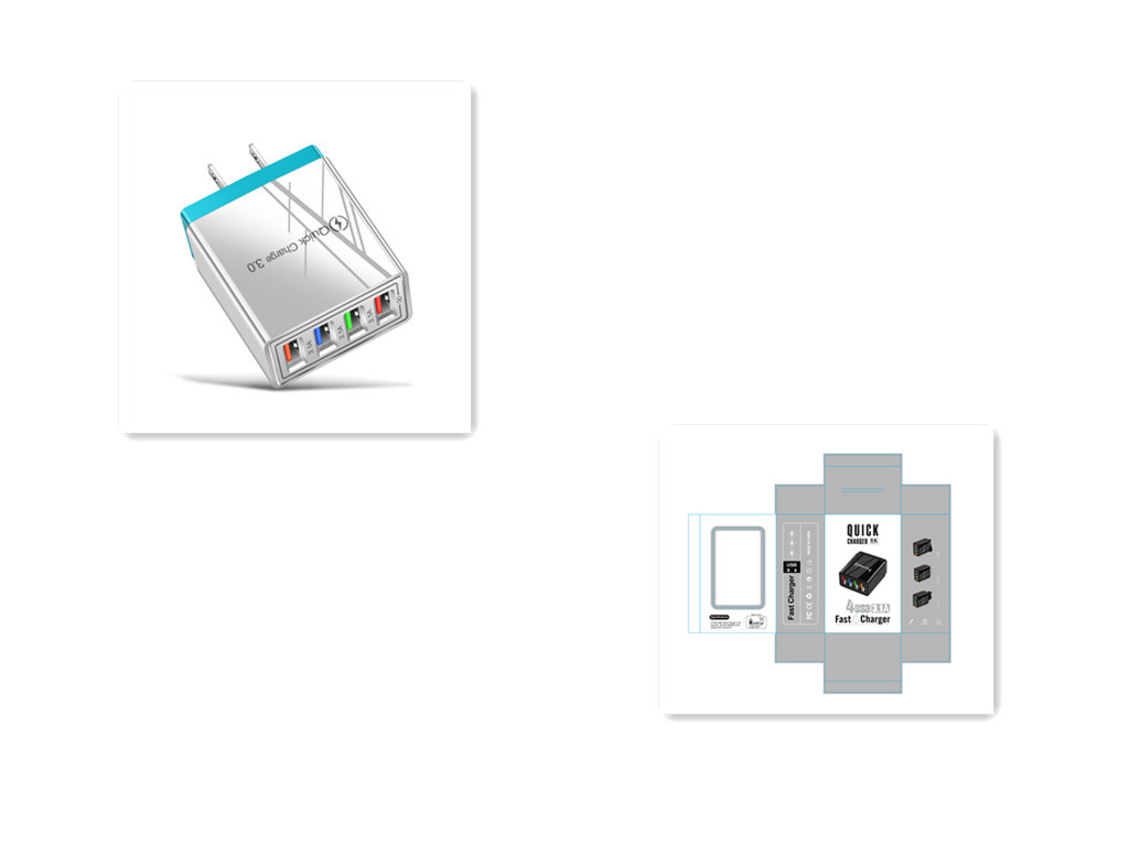 USB Charger Quick Charge 3.0 4 Phone Adapter For Tablet Portable Wall Mobile Charger Fast Charger - image 32