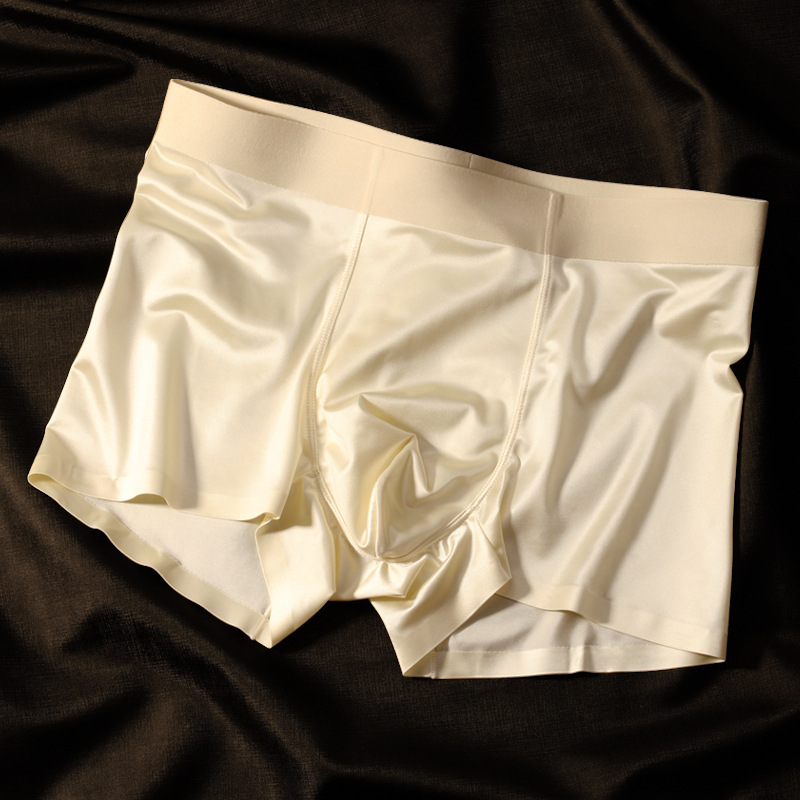Comfortable And Healthy 10A Antibacterial Mulberry Silk Crotch High-Elastic Seamless Waistband Boxer Briefs - image 20