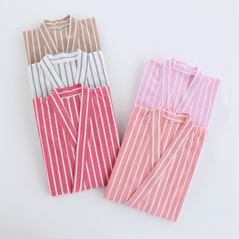 Washed Cotton Thin Striped Pajamas - image 5