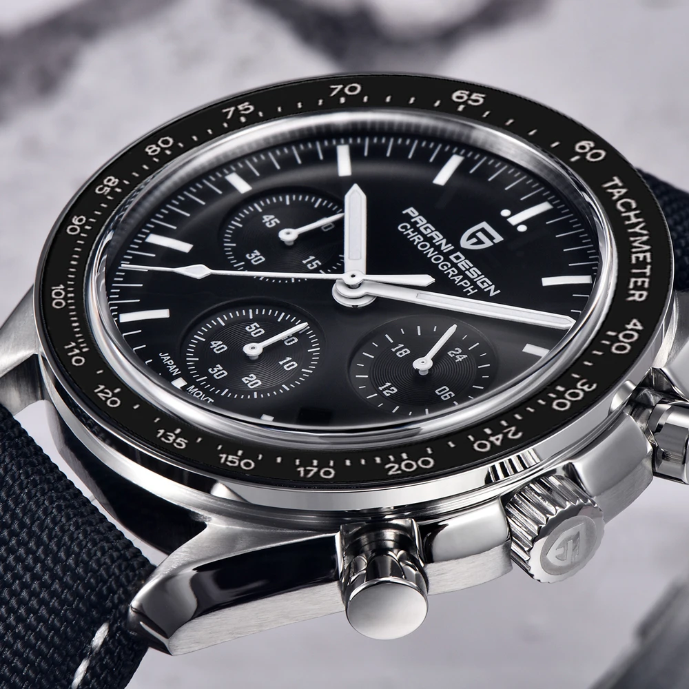 PAGANI DESIGN Moon Mens Watches 2025 Top Brand Luxury Quartz Watch For Men Chronograph Luminous Sapphire Mirror Waterproof Clock - image 2