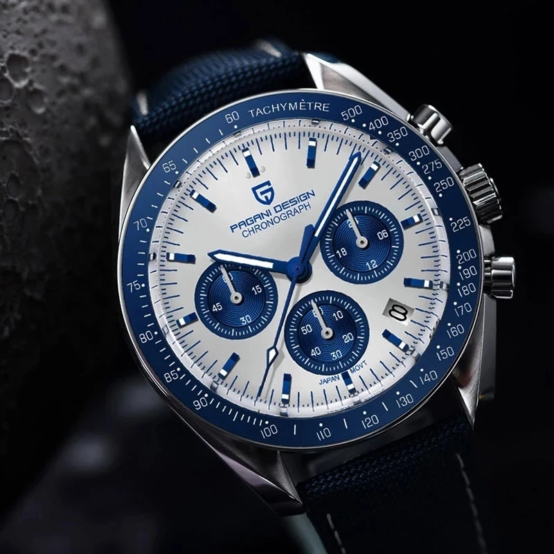 PAGANI DESIGN Moon Mens Watches 2025 Top Brand Luxury Quartz Watch For Men Chronograph Luminous Sapphire Mirror Waterproof Clock - image 3