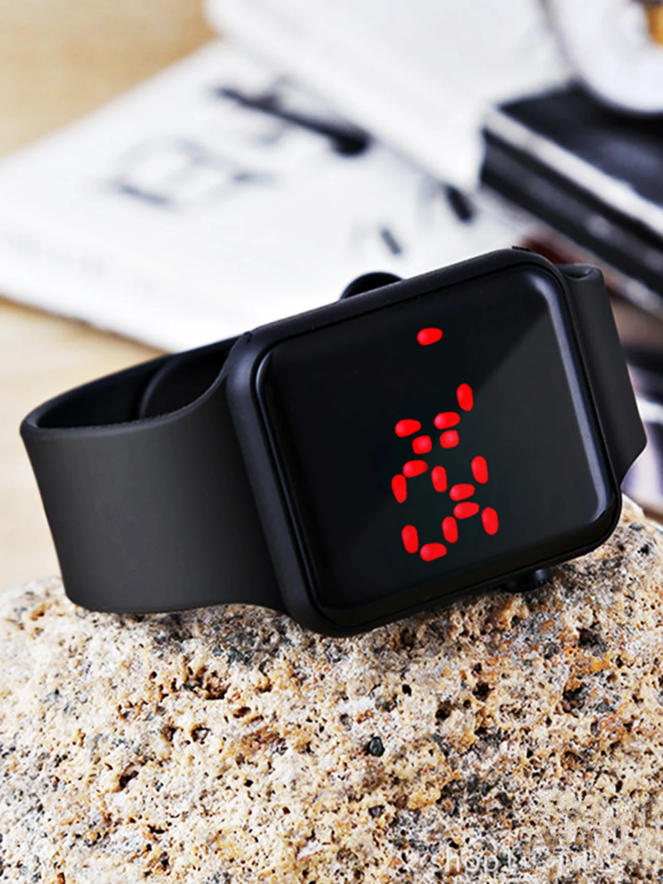 Men's Led Square Watch and Jewelry Set Birthday Gift Non-Smartwatch Box Not Included Часы Мужские Наручные Skmei - image 6