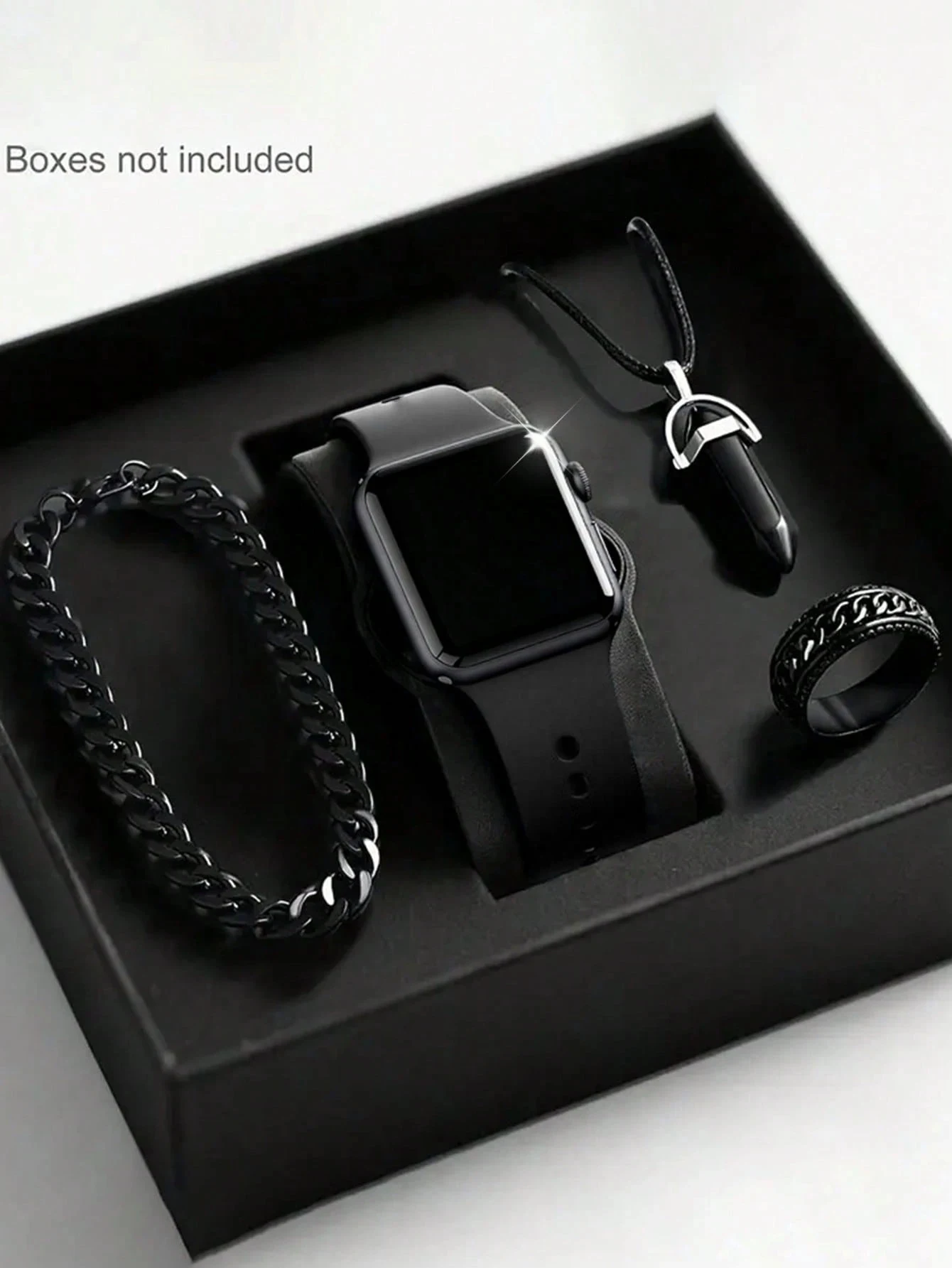 Men's Led Square Watch and Jewelry Set Birthday Gift Non-Smartwatch Box Not Included Часы Мужские Наручные Skmei - image 5