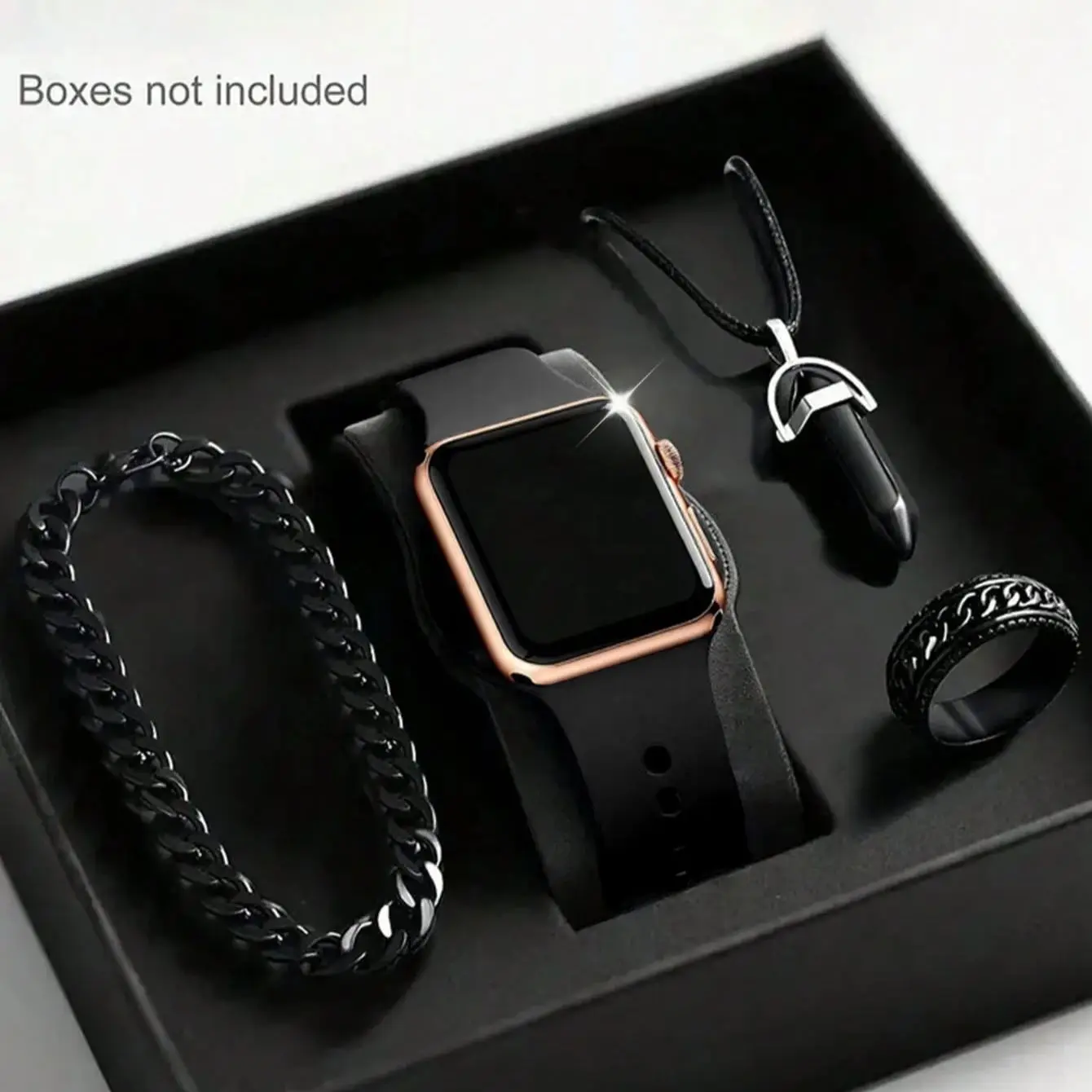 Men's Led Square Watch and Jewelry Set Birthday Gift Non-Smartwatch Box Not Included Часы Мужские Наручные Skmei - image 7