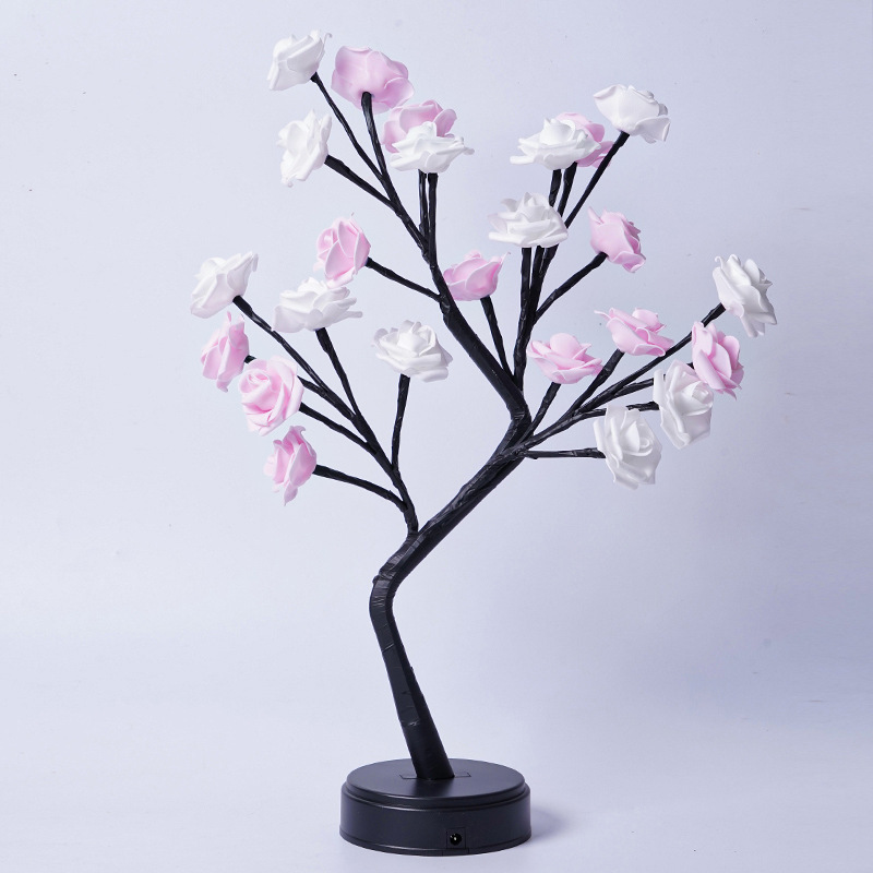 Table Lamp Flower Tree Rose Lamps Fairy Desk Night Lights USB Operated Gifts For Wedding Valentine Christmas Decoration - image 7